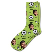 Footy Mad Personalised Photo Socks