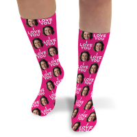 Photo & Message Valentines Day Personalised Photo Socks