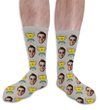 Champion Dad Fathers Day Personalised Photo Socks 