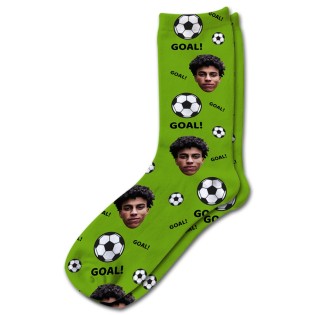 Football Goal Personalised Photo Socks