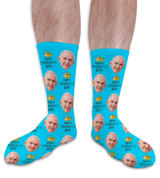Happy Fathers Day Fathers Day Personalised Photo Socks 