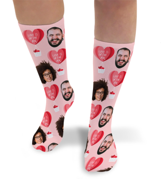Love Is In The Air Valentines Day Personalised Socks