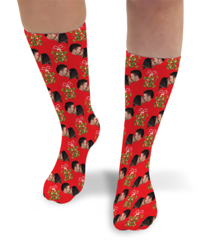 Mistletoe Christmas Personalised Socks