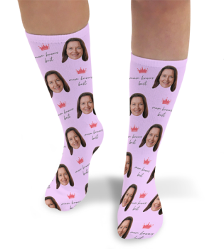 Mum Knows Best Mothers Day Personalised Photo Socks 