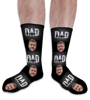My Best Dad Fathers Day Personalised Photo Socks 