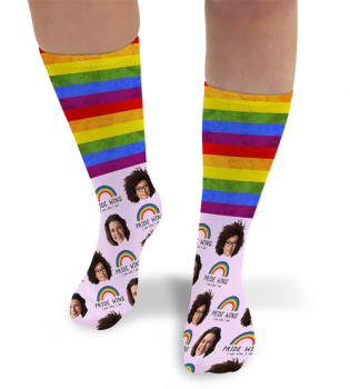 Pride 5 Personalised Photo Socks LGBT