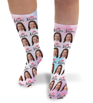 Queen Mum Personalised Photo Socks 
