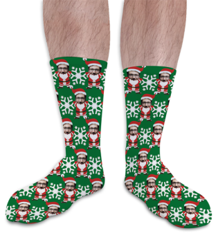 Santa Body Christmas Personalised Socks
