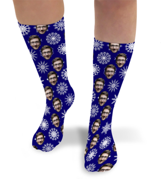 Snowflake Christmas Personalised Socks