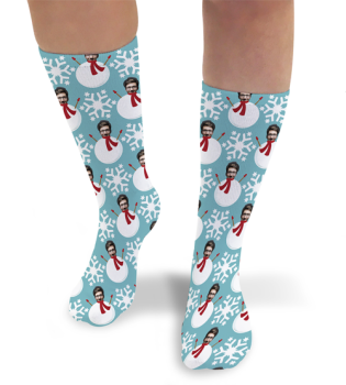 Snowman Body Christmas Personalised Socks