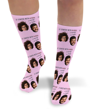It Started On Tinder Valentines Day Personalised Socks