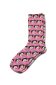 Coloured Background Personalised Photo Socks Light Pink