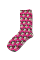 Coloured Background Personalised Photo Socks Pink
