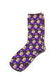 Coloured Background Personalised Photo Socks Purple