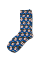 Coloured Background Personalised Photo Socks Royal Blue