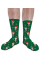 Personalised People Socks Santa Hat Photo Socks Dark Green