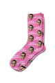 Photo & Message Birthday Personalised Photo Socks Light Pink