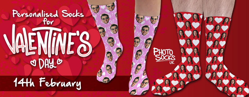 Valentines Day Photo Socks 