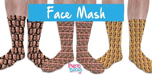 Personalised Face Mash Photo Socks